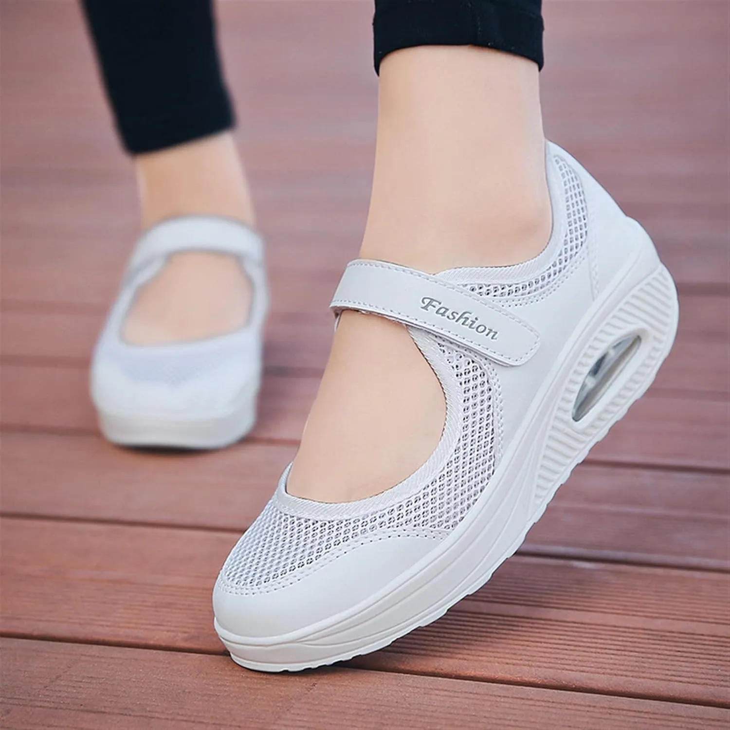 Women Slip On Walking Sneakers Mesh Lightweight Tennis Workout Non Slip Running Shoes