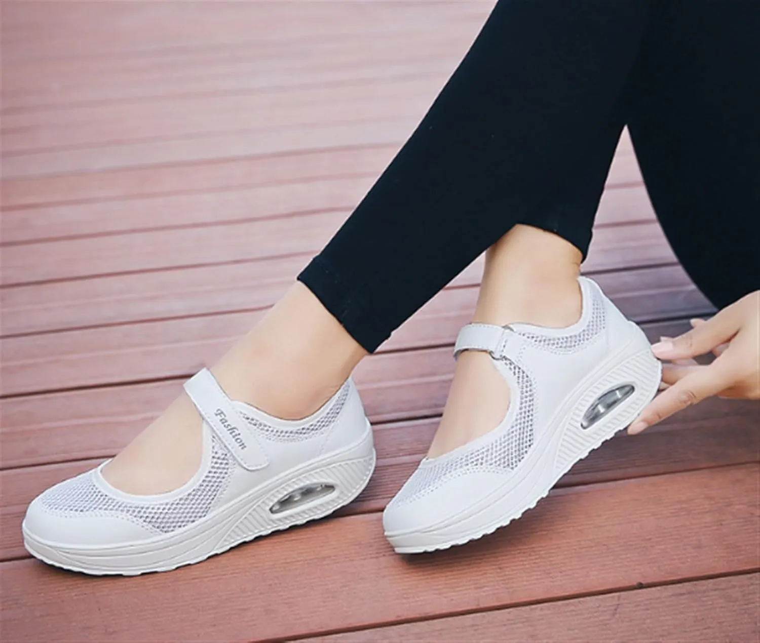 Women Slip On Walking Sneakers Mesh Lightweight Tennis Workout Non Slip Running Shoes