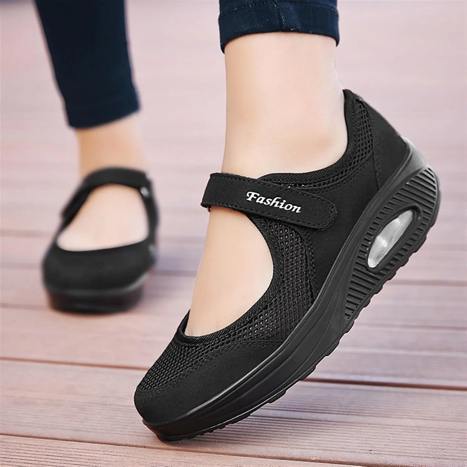 Women Slip On Walking Sneakers Mesh Lightweight Tennis Workout Non Slip Running Shoes