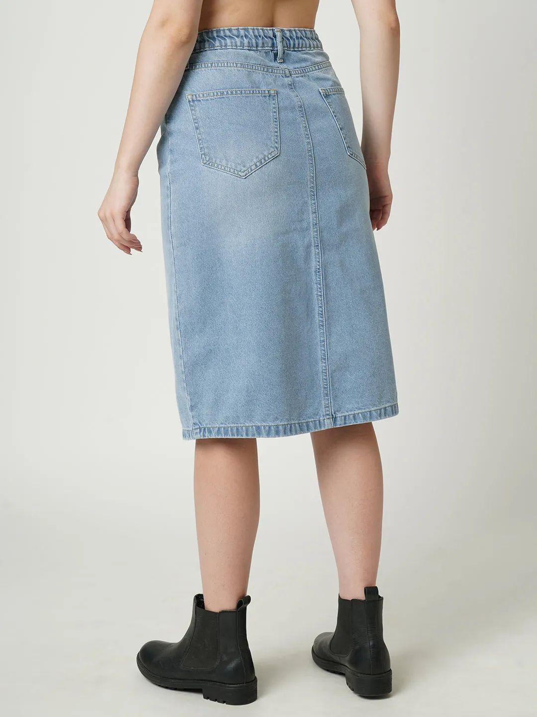 Women Straight Denim Skirt