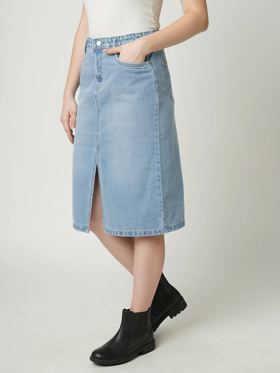 Women Straight Denim Skirt