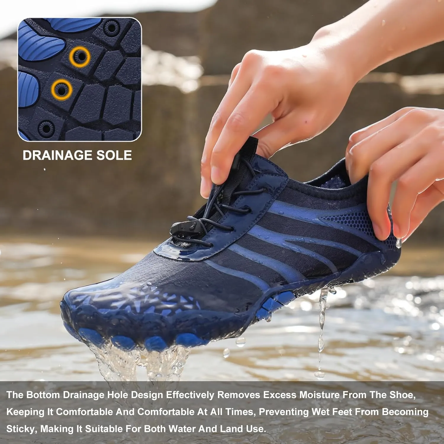 XNIRON Hike Barefoot Shoes for Womens Men,Quick Dry Water Shoes,Beach Pool Aqua Swim Surf Hiking Walking Shoes,Non-Slip Athletic Footwear Wide Toe Water Shoes